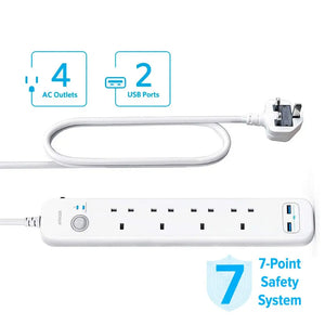 Charger Extension Cod with USB Extension Socket Power Strip A9141 - Anker Singapore