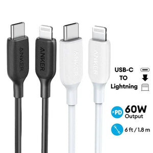 PowerLine III USB-C to Lightning Cable 6ft/1.8m 60W Fast Charging Cable A8833 - Anker Singapore