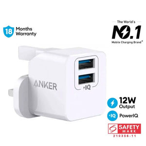 PowerPort Mini Dual Port USB Plug Charger A2620 - Anker Singapore