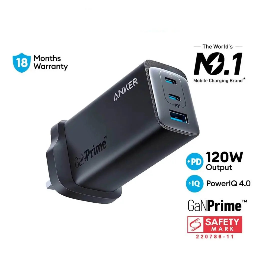 Anker Charger 737 Powerport 120W USB C Gan Charger A2148