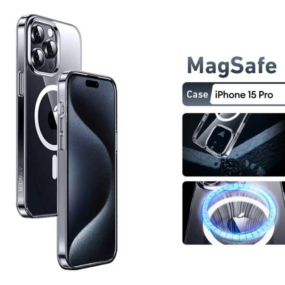 iPhone 15 Pro Magsafe Clear Case Magnetic Phone Casing Cover - Anker