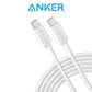322 PowerLine USB-C to USB-C Braided Cable 10ft/3m 60W A81F7 - Anker Singapore