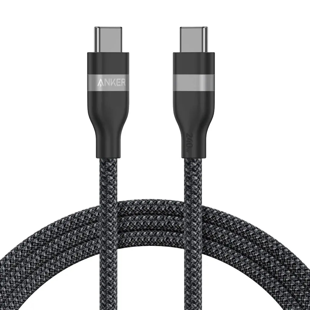 Anker USB-C to USB-C Cable (3ft / 6ft) 240W Upcycled-Braided Fast Charging Cable Type C for iPhone 16 MacBook Pro A82E2 Anker Singapore