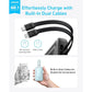 Anker Zolo Powerbank 10,000mAh 30W Fast Portable Charger Built-in USB-C Lightning Cables Power Bank Fast Charging A1680 Anker Singapore