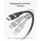 Anker USB-C to USB-C Cable (3ft / 6ft) 240W Upcycled-Braided Fast Charging Cable Type C for iPhone 16 MacBook Pro A82E2 Anker Singapore