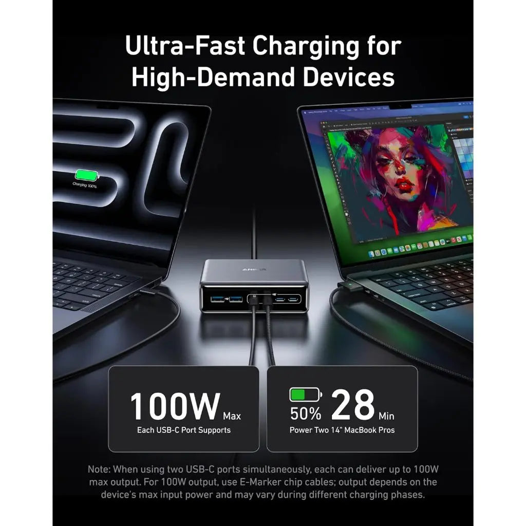 Anker Prime Charger, 200W 6-Port GaN Charging Station A2683 - Anker