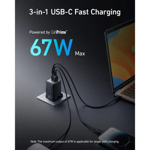 Anker Prime 67W GaN Wall Charger USB Charger Gan Charger USB C Charger Adapter Travel PD Charger Multi Plug A2669 Anker Singapore