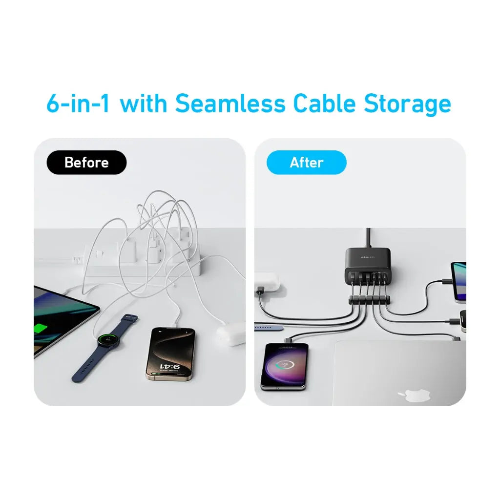 Anker Plug Conversion Kit Anker Charger 112W 6 Ports USB C Charger SG 3 Pin Plug USB Charger