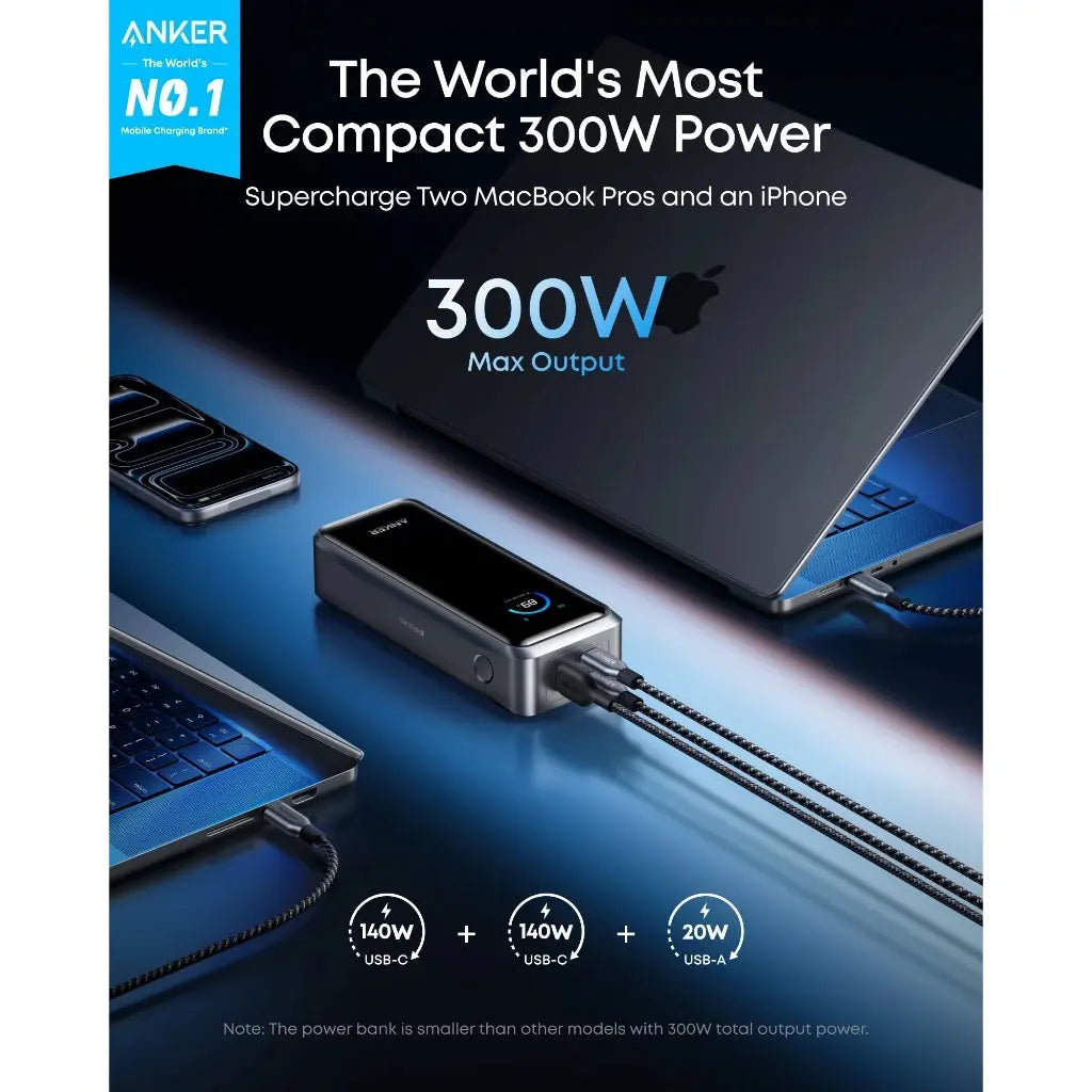 Anker Prime Power Bank 26250mAh 3-Port 300W Laptop Portable Charger A110A Anker Singapore
