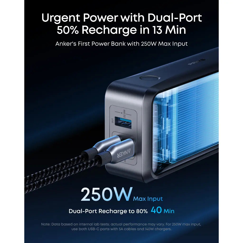 Anker Prime Power Bank 26250mAh 3-Port 300W Laptop Portable Charger A110A Anker Singapore