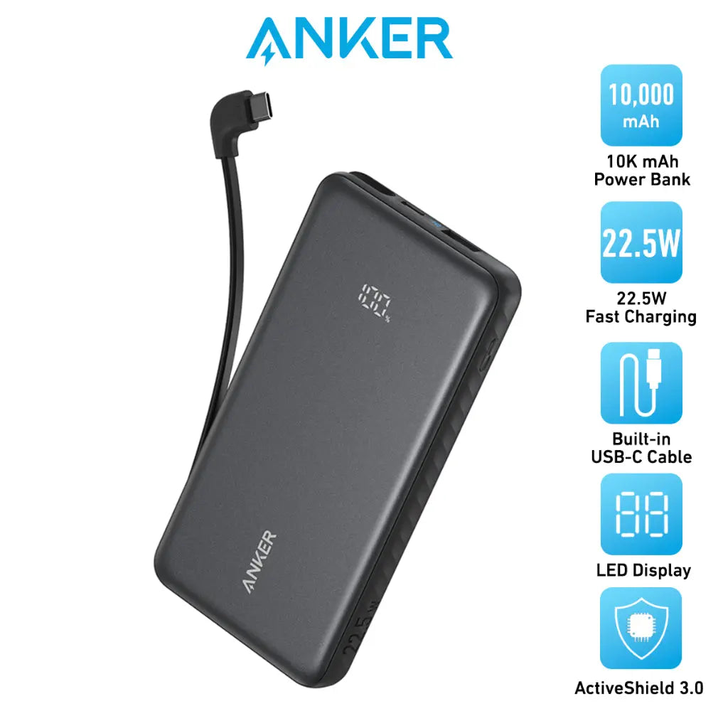 Anker 10K 22.5W Power Bank (built-in cable)