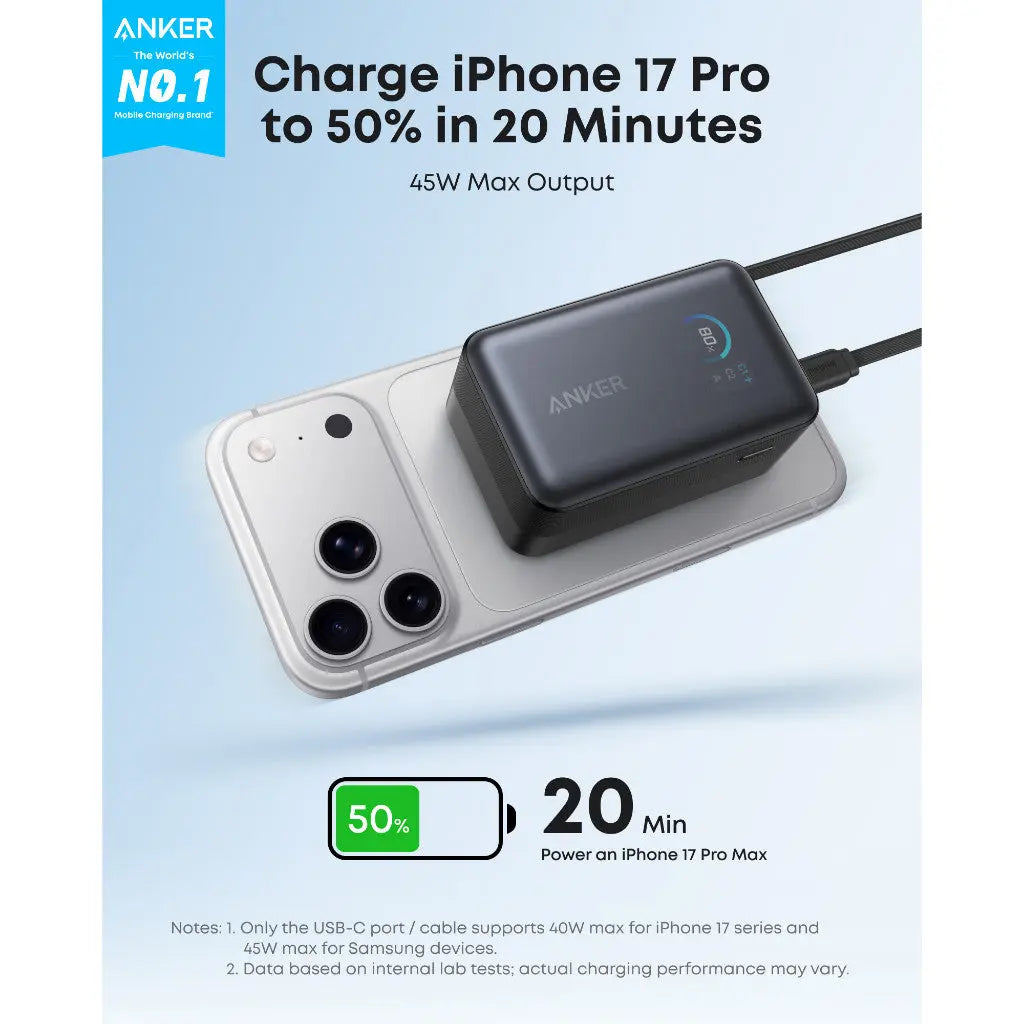[Bundle Deal] Anker Nano 10000mAh 45W Built-In Retractable USB-C Cable CCC Power Bank + Anker Nano 45W USB-C Charger ---