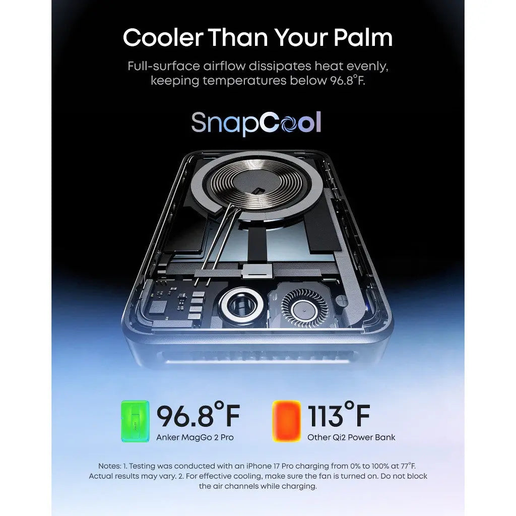 Anker MagGo 2 Pro 10000mAh Qi2.2 25W Magnetic Charger Active Cooling Power Bank A110R ---