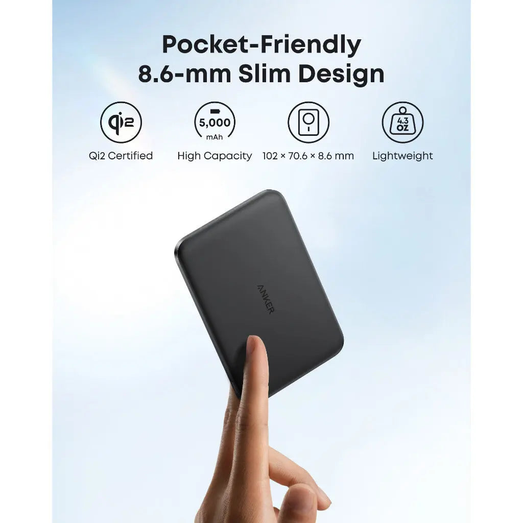 [Bundle Deal] Anker MagGo Nano Ultra-Slim 5000mAh Qi2 15W Power Bank + Anker Zolo 50W 4-Port USB-C Charger ---