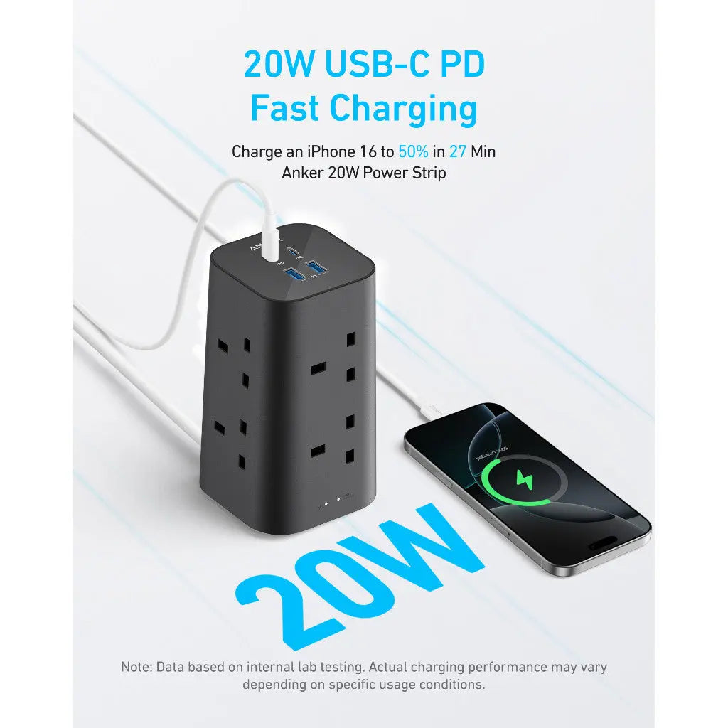 Anker Tower Extension 12-in-1 Power Strip 20W Extension Plug A9185 Tech House