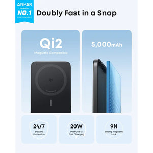 [Bundle Deal] Anker MagGo Nano Ultra-Slim 5000mAh Qi2 15W Power Bank + Anker Zolo 50W 4-Port USB-C Charger ---