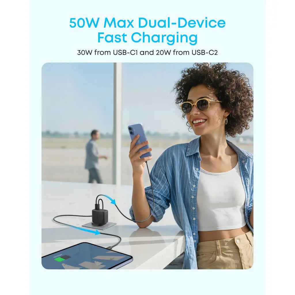 [Bundle Deal] Anker MagGo Nano Ultra-Slim 5000mAh Qi2 15W Power Bank + Anker Zolo 50W 4-Port USB-C Charger ---