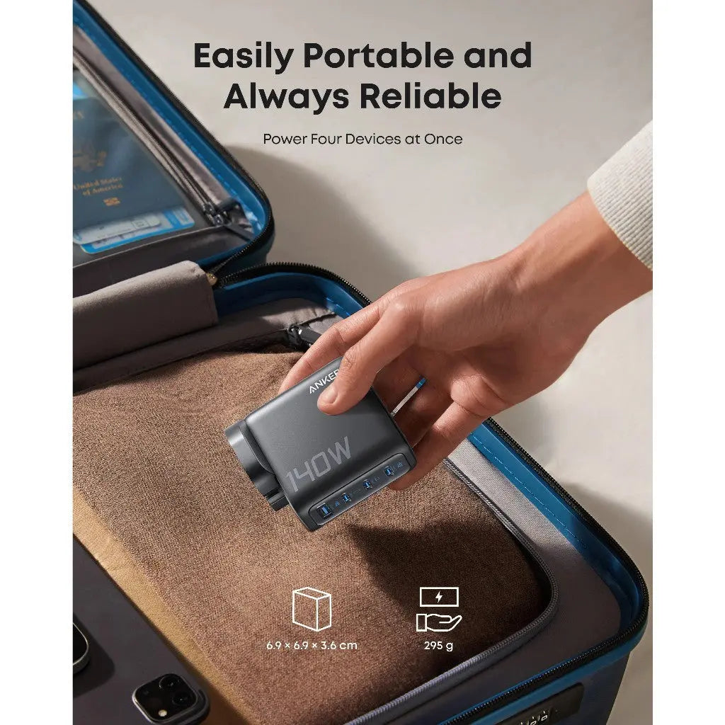 [Bundle Deal] Anker SOLIX C300 DC 288Wh | 300W Portable Power Station + Anker 140W 4-Port USB-C GaN Charger ---