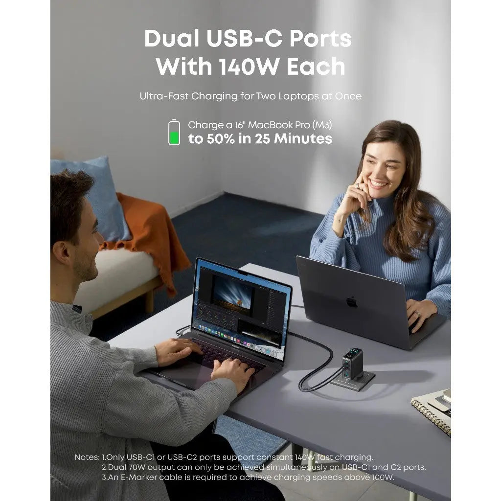 [Bundle Deal] Anker SOLIX C300 DC 288Wh | 300W Portable Power Station + Anker 140W 4-Port USB-C GaN Charger ---