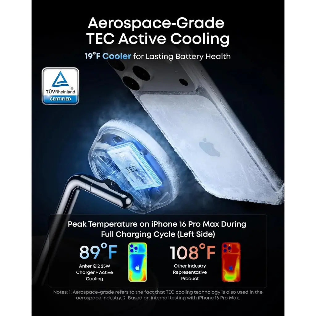 Anker Prime Wireless 3-in-1 Charging Station AirCool Dock Stand Magnetic Charger B25X7