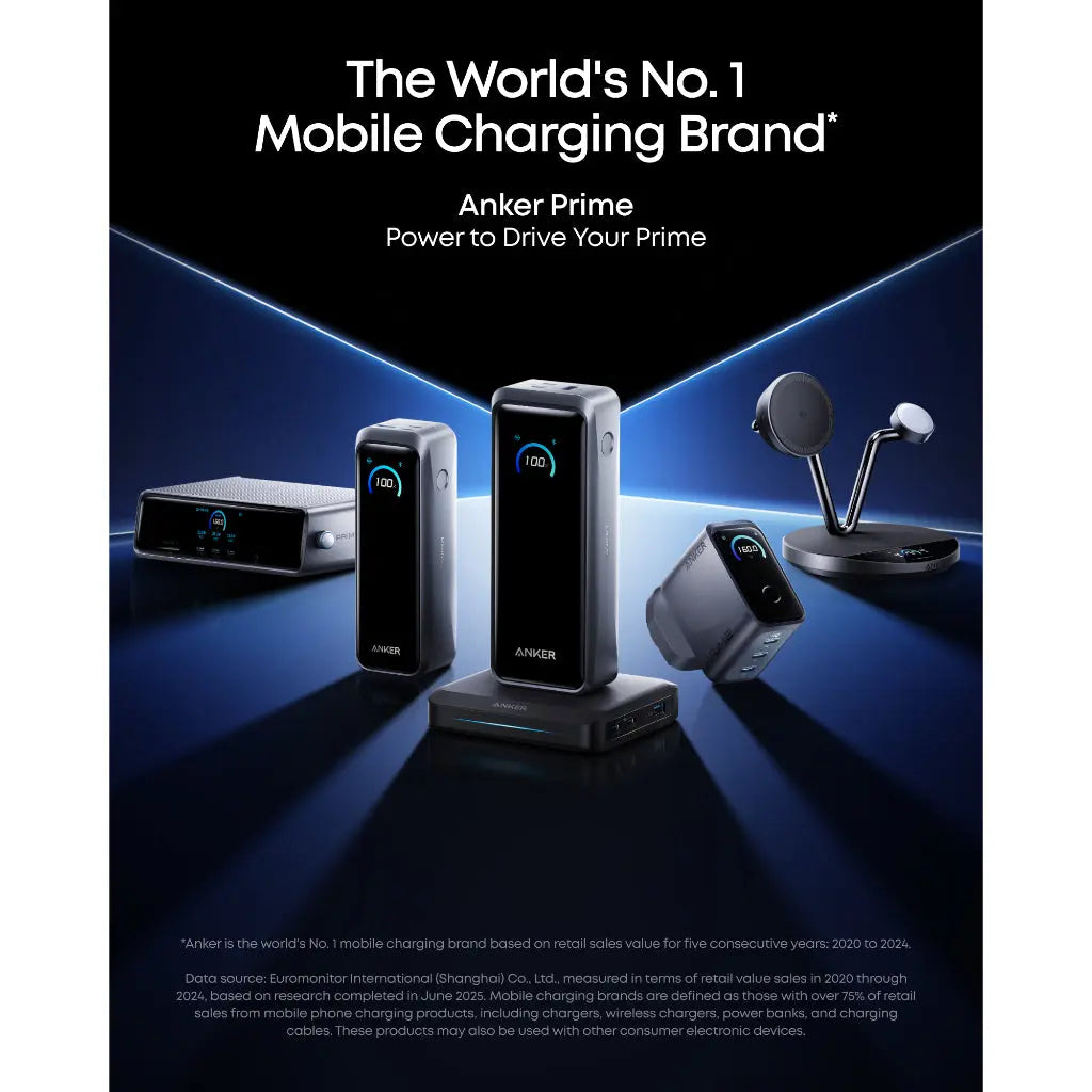 Anker Prime Charger 160W Fast Charging 3-Port USB C GaNPrime Charger A2687