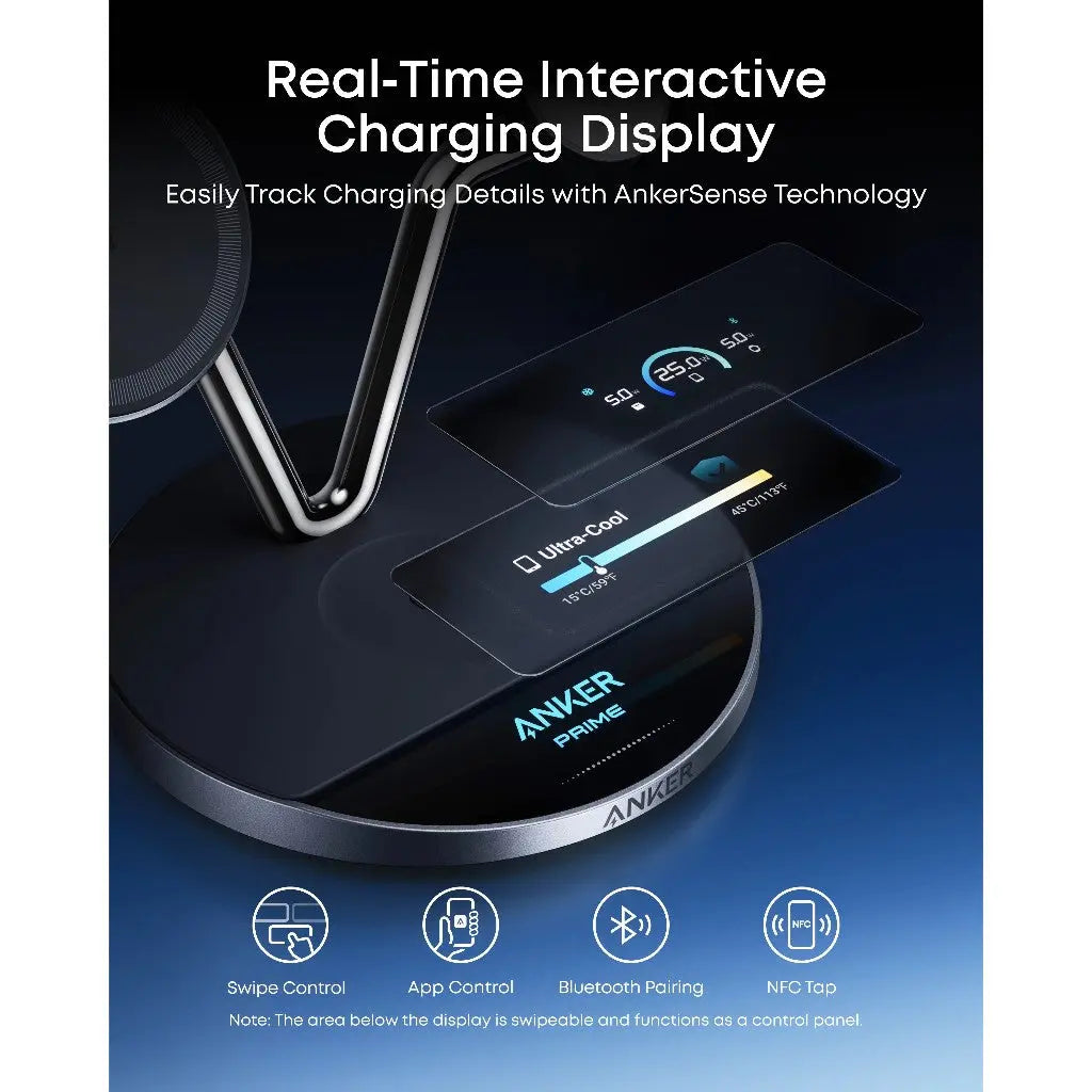 Anker Prime Wireless 3-in-1 Charging Station AirCool Dock Stand Magnetic Charger B25X7