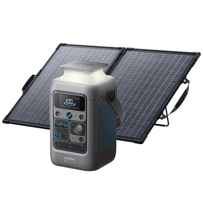 [Bundle Deal] Anker SOLIX C300 DC 288Wh | 300W Portable Power Station + Anker SOLIX PS100 Bifacial 100W Solar Panel Tech House