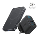 [Bundle Deal] Anker MagGo Slim 10000mAh Qi2 15W CCC Power Bank + Anker Zolo 50W 4-Port USB-C Charger Tech House