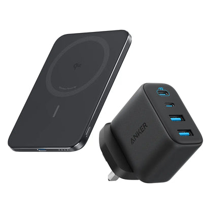 [Bundle Deal] Anker MagGo Nano Ultra-Slim 5000mAh Qi2 15W Power Bank + Anker Zolo 50W 4-Port USB-C Charger Tech House