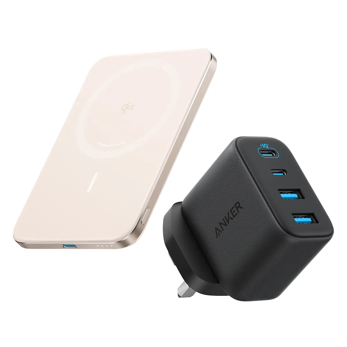 [Bundle Deal] Anker MagGo Nano Ultra-Slim 5000mAh Qi2 15W Power Bank + Anker Zolo 50W 4-Port USB-C Charger Tech House