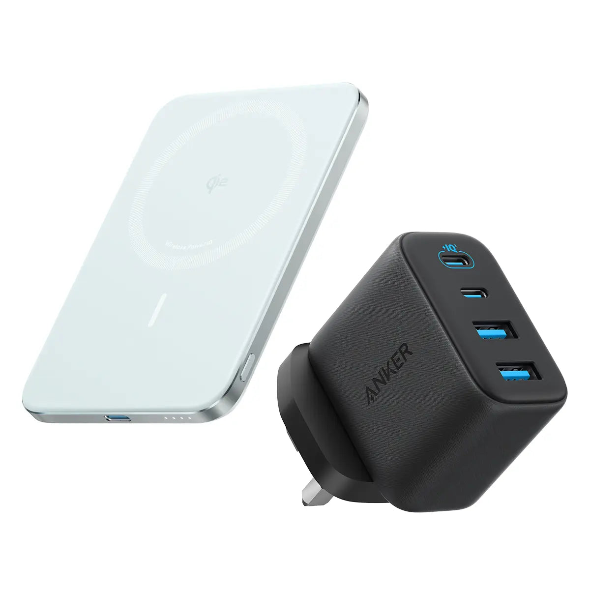 [Bundle Deal] Anker MagGo Nano Ultra-Slim 5000mAh Qi2 15W Power Bank + Anker Zolo 50W 4-Port USB-C Charger Tech House