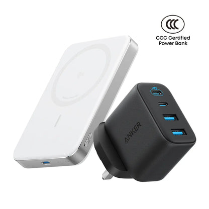 [Bundle Deal] Anker MagGo Slim 10000mAh Qi2 15W CCC Power Bank + Anker Zolo 50W 4-Port USB-C Charger Tech House